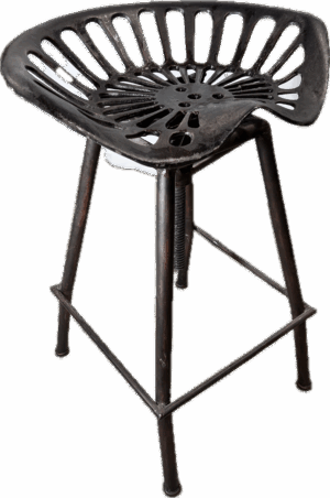 Black Tractor Seat Adjustable Counter Stool