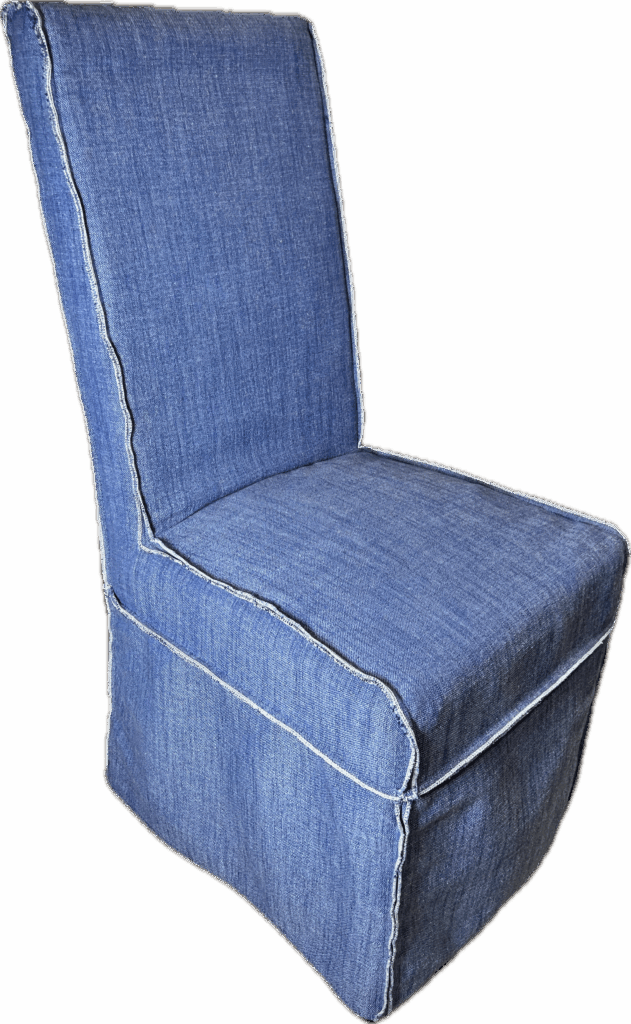 Denim Skirted Dining Chair