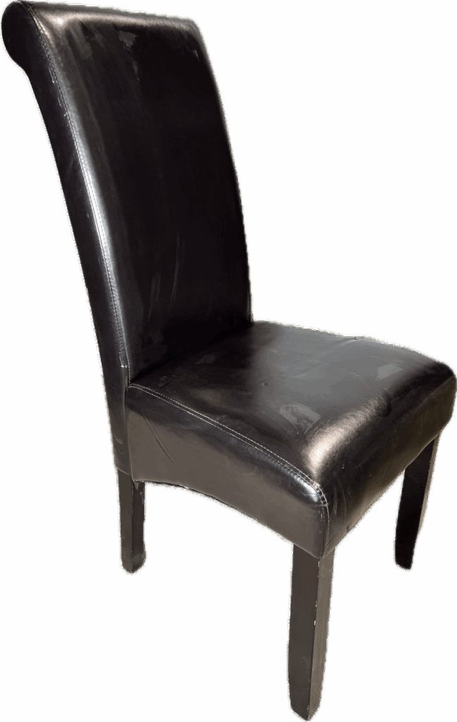 Black Vinyl High Back Dining Chair