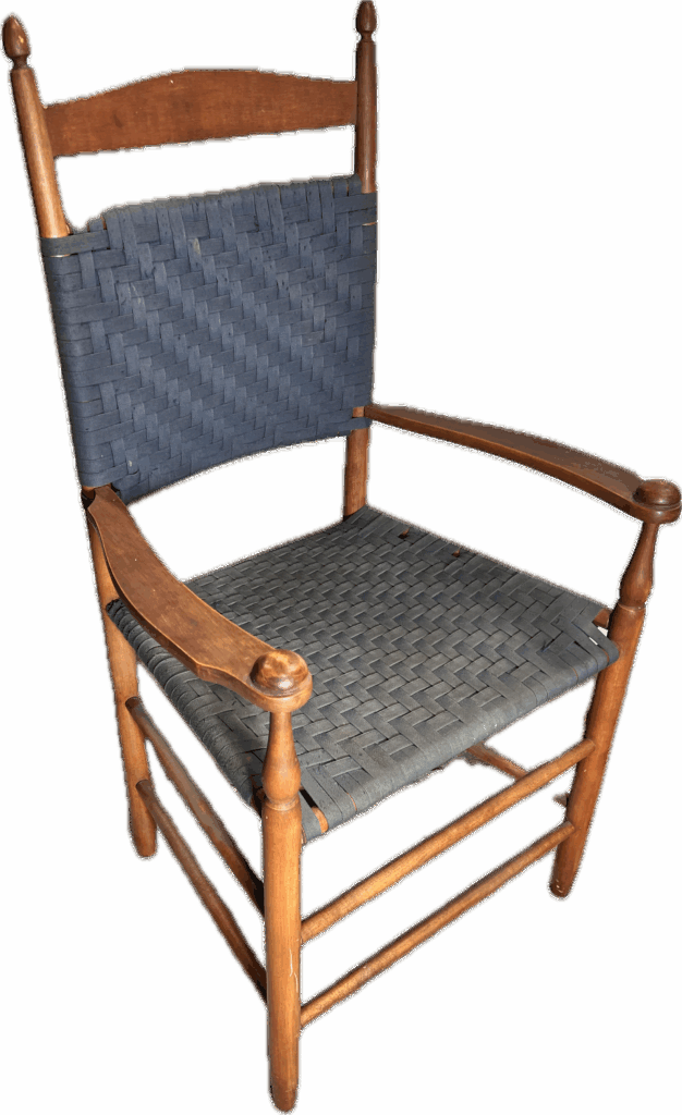 Shaker Style Blue Woven Arm Chair