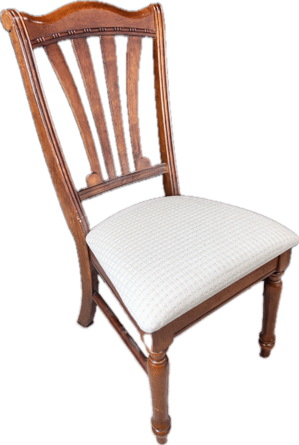 Traditional Wood Slat Upholstered DIning Chair