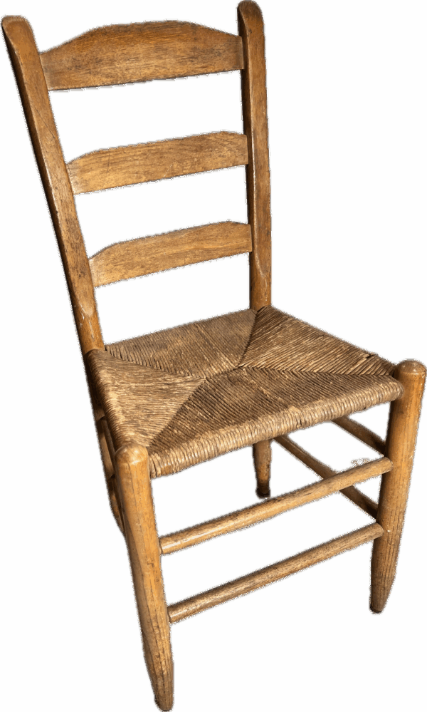 Ladder Back Woven Seat Chair