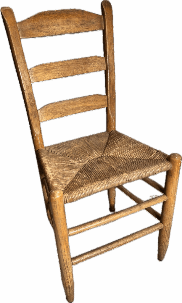 Ladder Back Woven Seat Chair