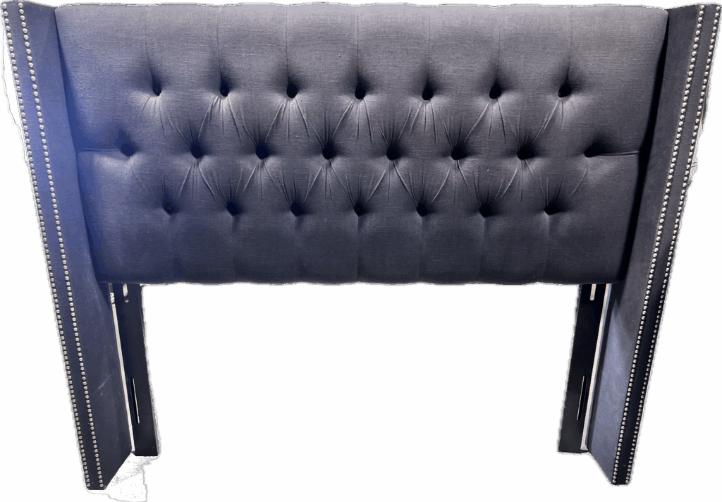 Grey Tufted Queen Headboard