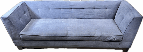 Blue Tufted Tight Back Sofa with Buttons