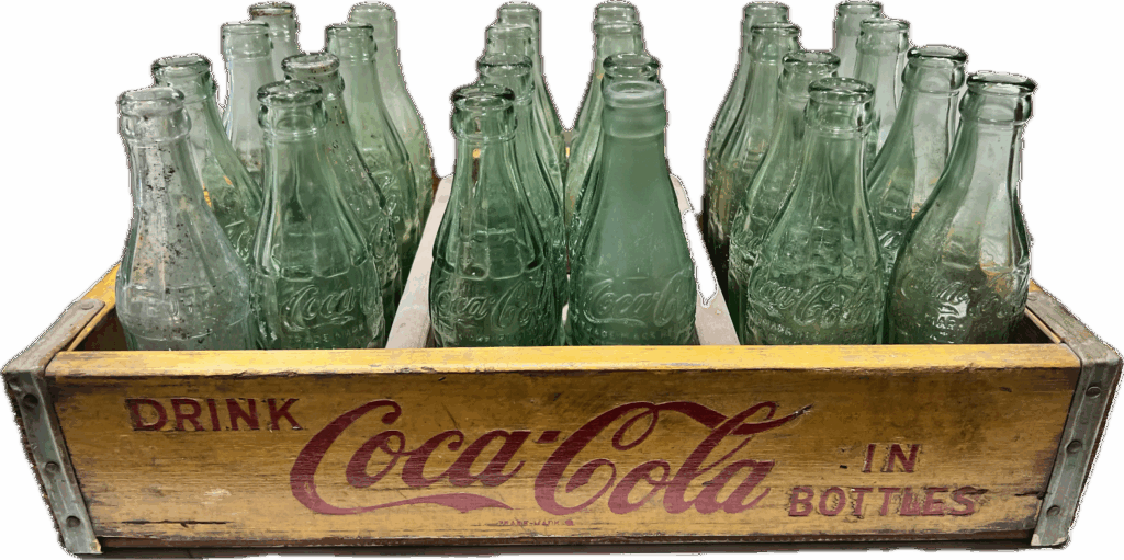 Coca-Cola Box with Classic Coke Bottles