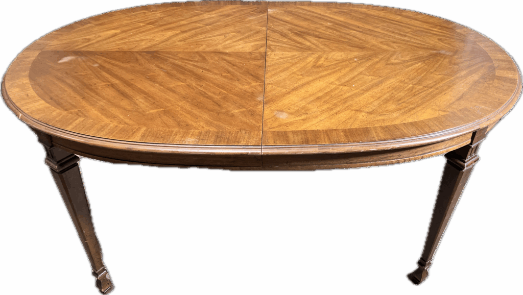 French Provincial Oval Dining Table with 2 Leaves