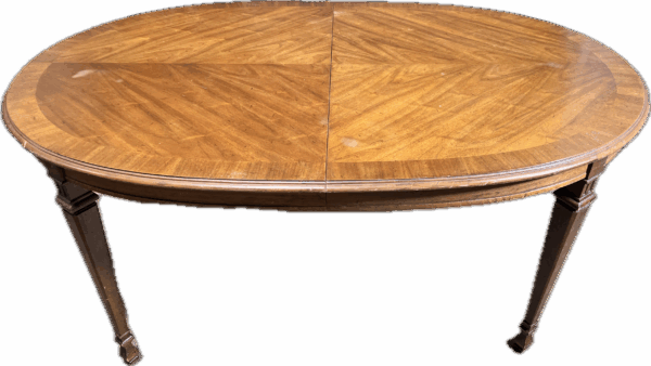 French Provincial Oval Dining Table with 2 Leaves