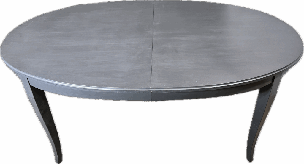 Grey Painted French Provincial Oval Dining Table