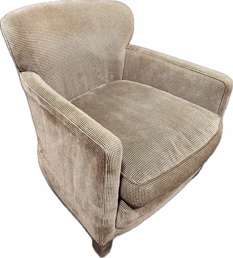 Tan Tweed Accent Chair