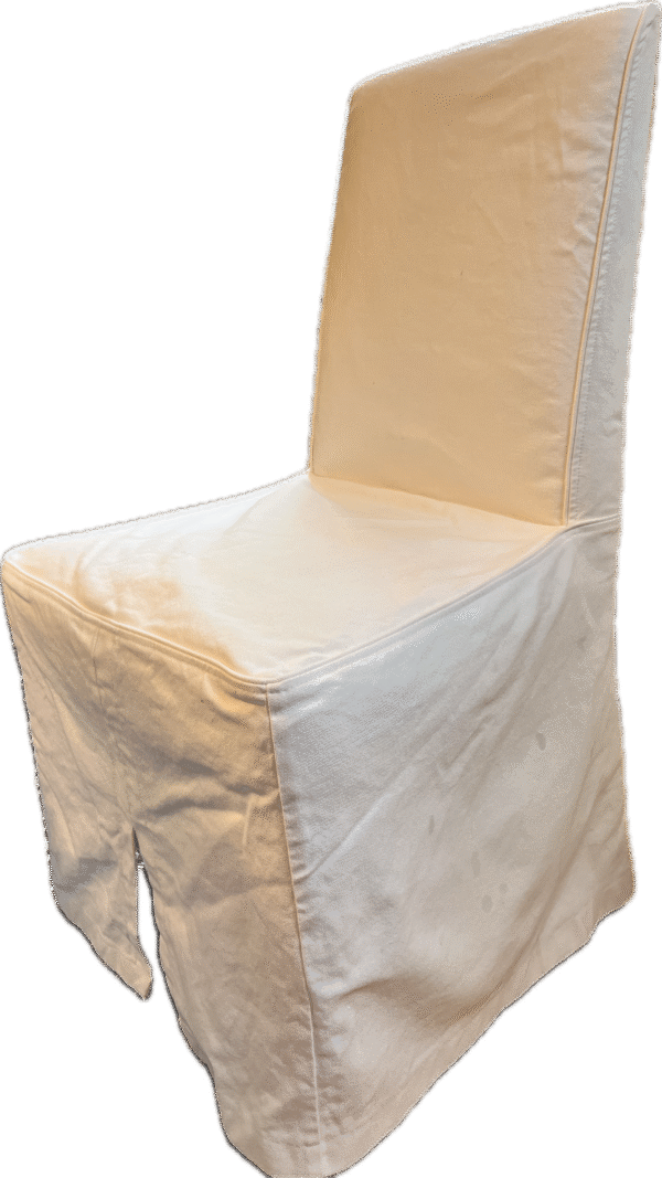 White Slipcovered Dining Chair