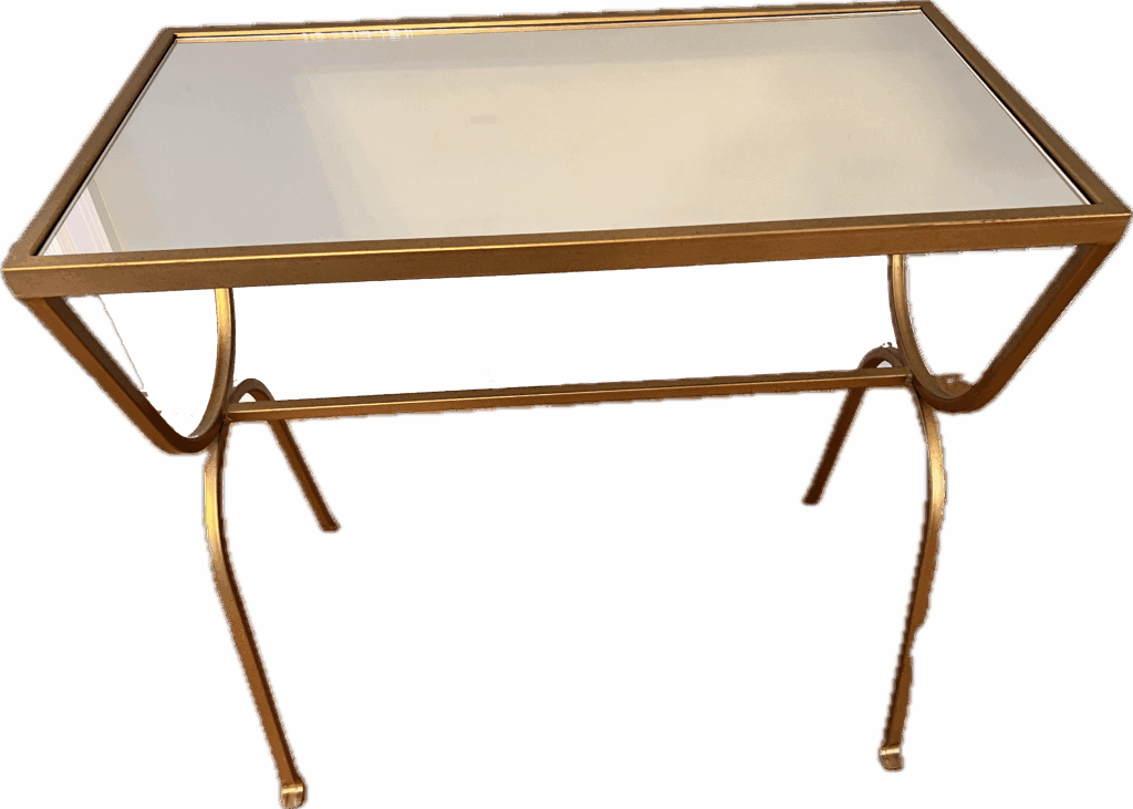 Mirror Console Table with Gold legs