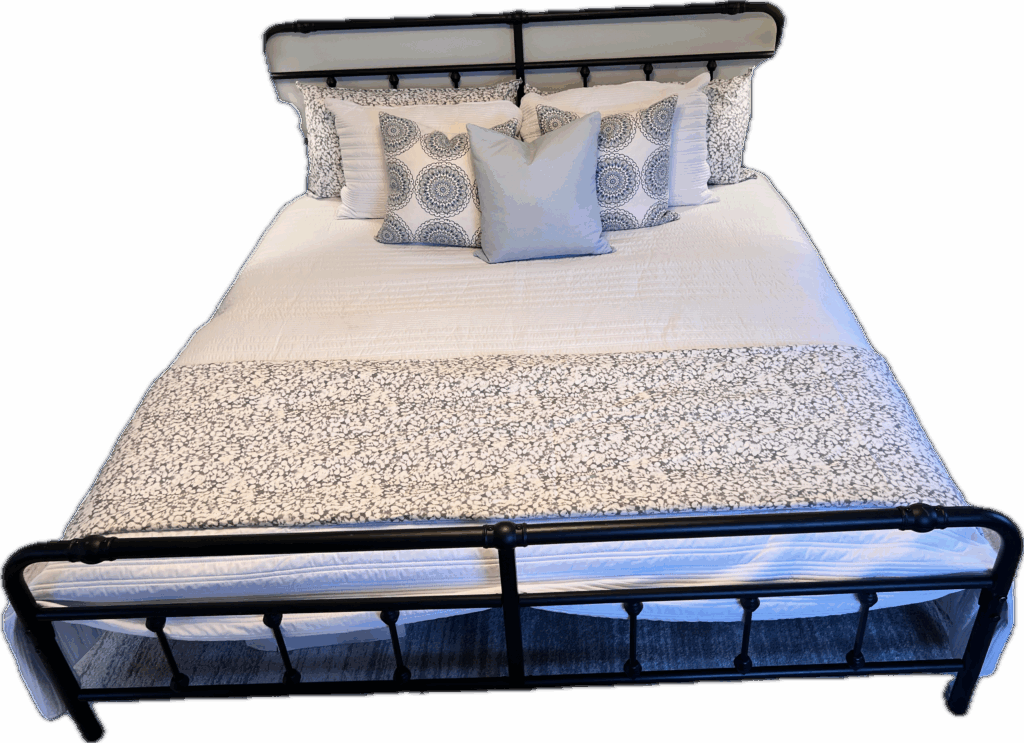 Black Metal King Bed