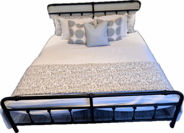 Black Metal King Bed