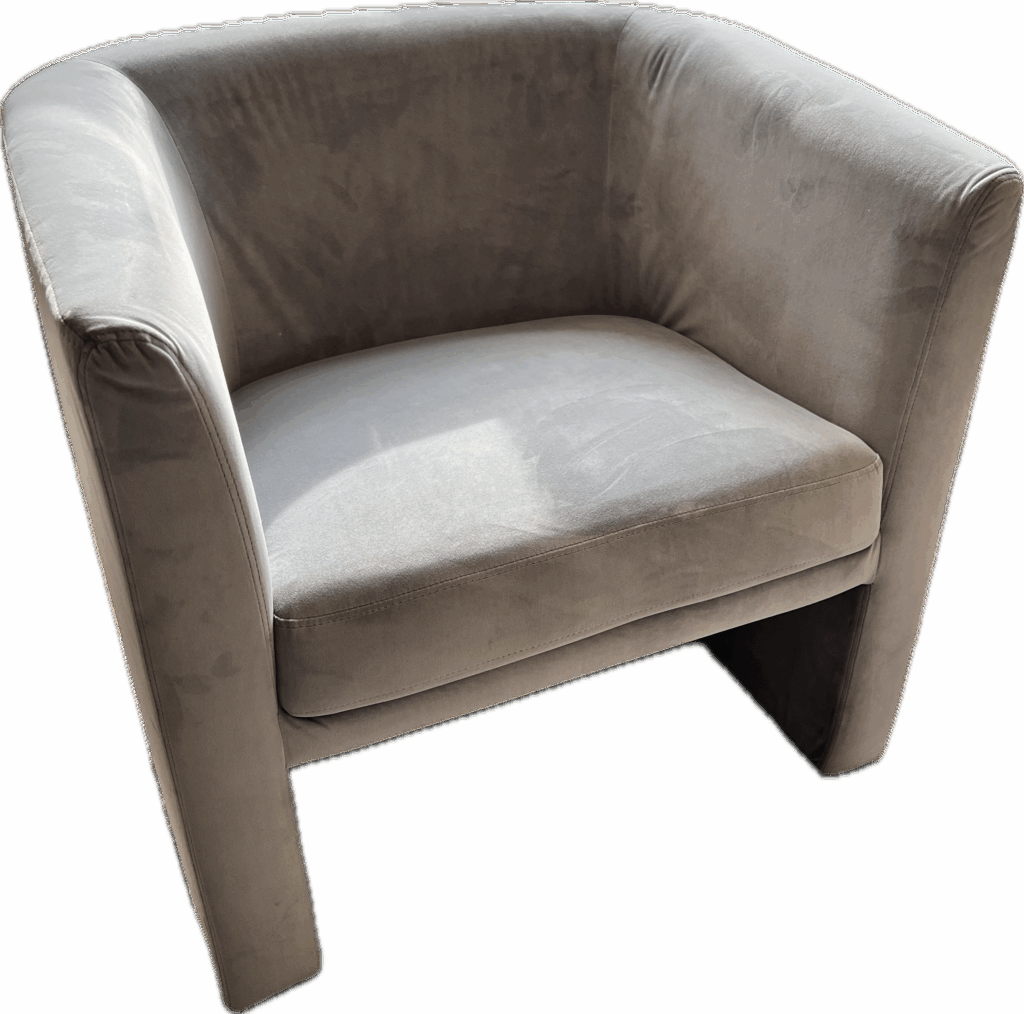 Grey Barrel Back Chair
