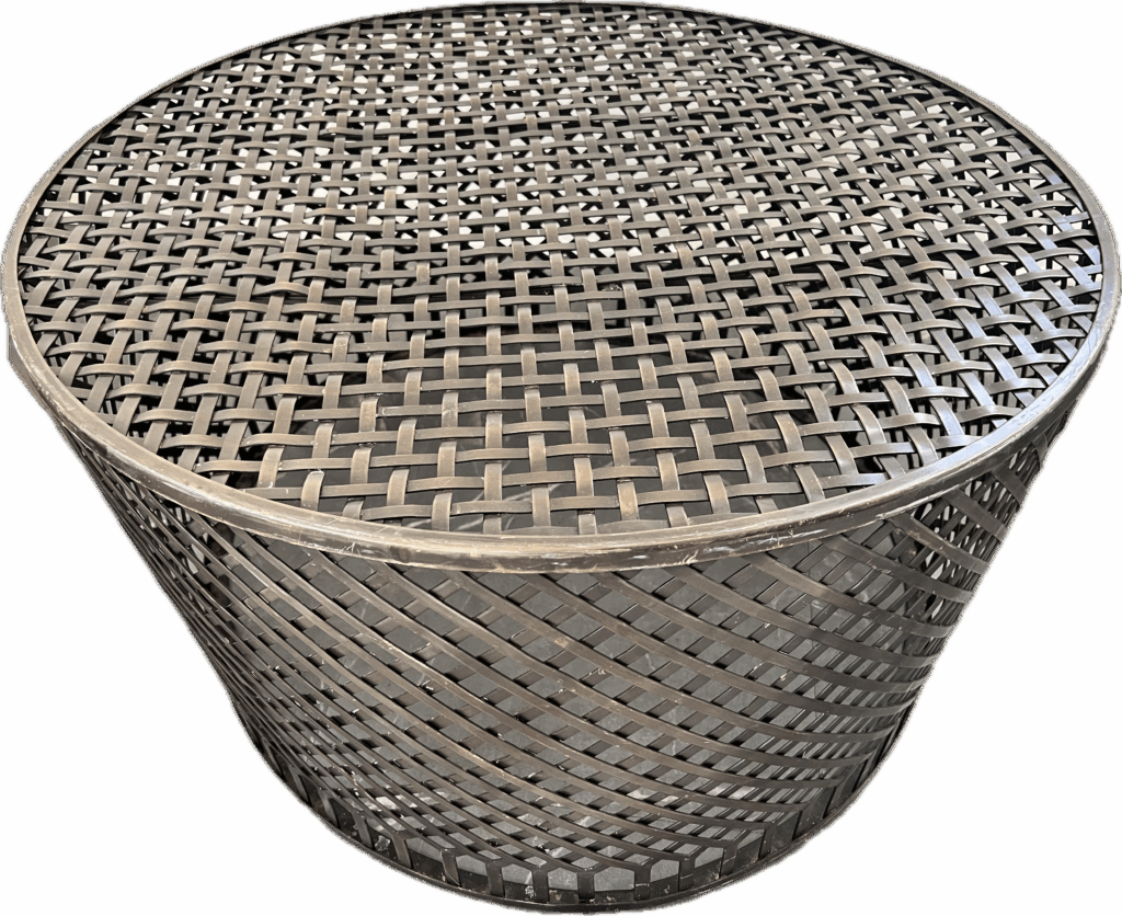 Woven Metal Round Cocktail Table