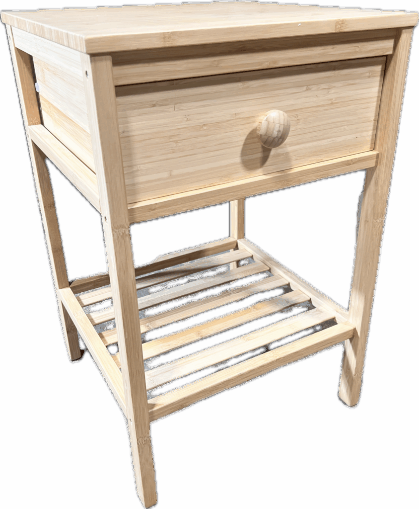 Light Wood 1 Drawer Side Table