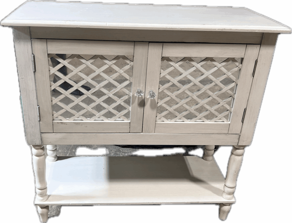 Mirrored Light Grey Wash Console Table