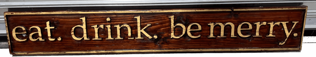 Large Wood Bar Sign
