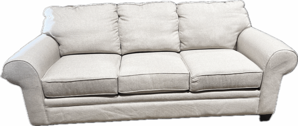 Grey Tweed Roll Arm Tight Back Sofa