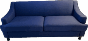Blue Sofa with Swoop Arms