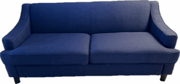 Blue Sofa with Swoop Arms