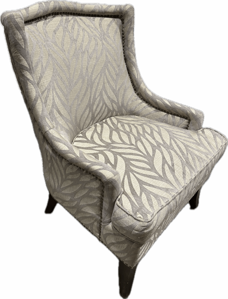 Embossed Leaf Upholstered Chair