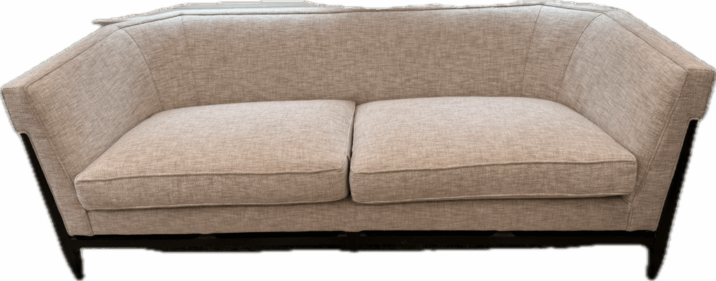 Elegant Outline Cream Velvet Sofa