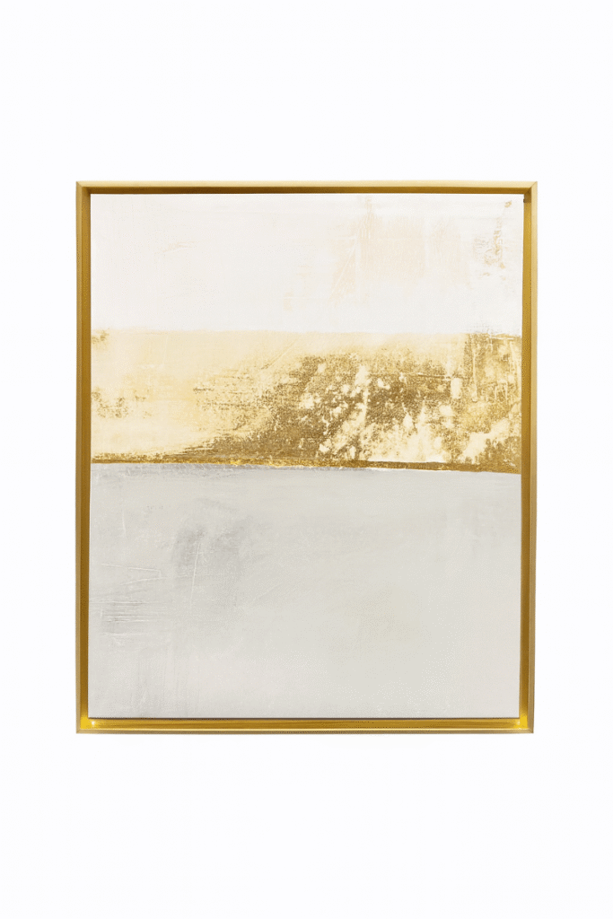 Grey and Gold Abstract Art