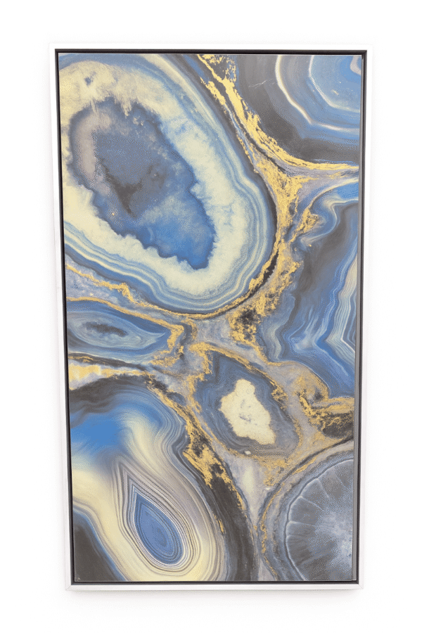 Vertical Lacquer Geode Canvas