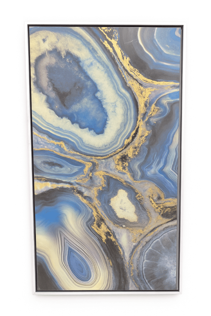 Vertical Lacquer Geode Canvas
