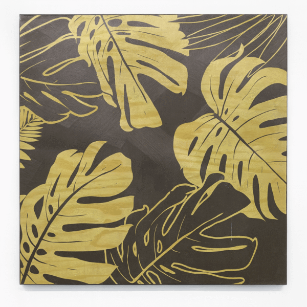 Palm Leaves on Black Canvas
