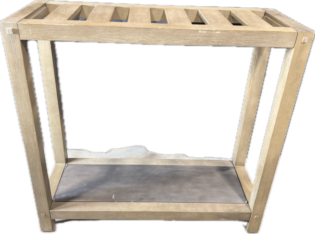 Wood Slat Console Table