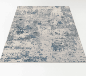 Blue Distressed Abstract Rug