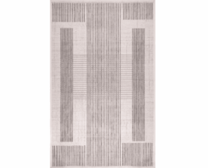 Grey Criss-Cross Striped Rug