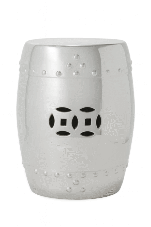 Silver Garden Stool