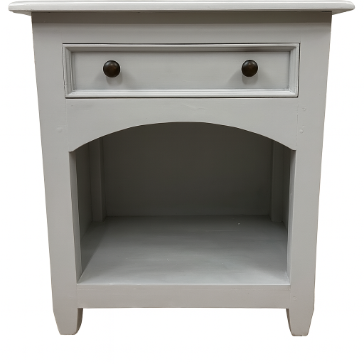 Grey Bedside Table with Drawer
