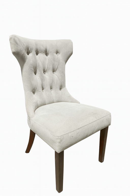 Grey Tufted Dining Chair