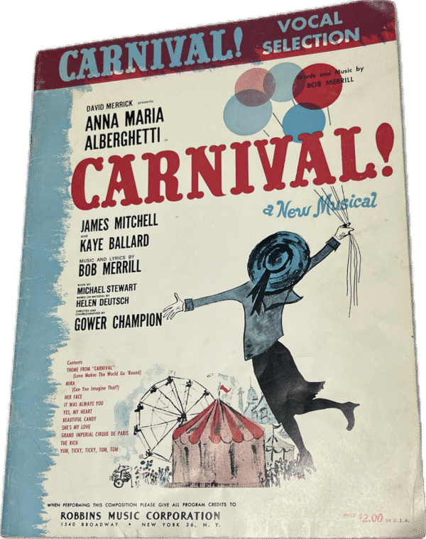Carnival Vocal Selection Booklet