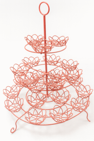 Red 3 Tier Cupcake Stand