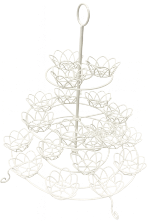 White 3 Tier Cupcake Stand