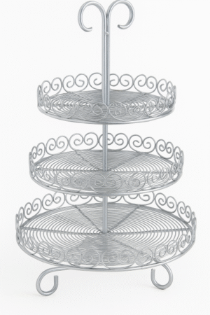 Silver 3-Tier Dessert Stand