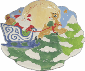 LENOX Rudolph the Red-Nosed Reindeer Embossed Cookies for Santa Plate