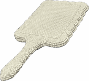 White Handheld Mirror