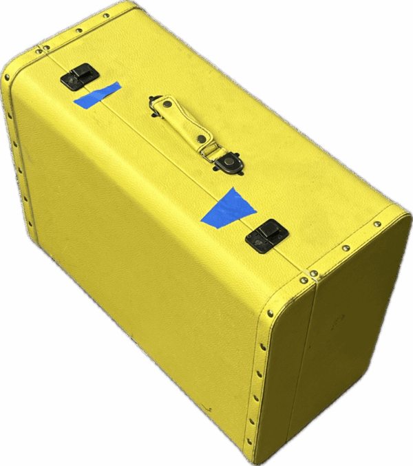 Vintage Style Yellow Suitcase