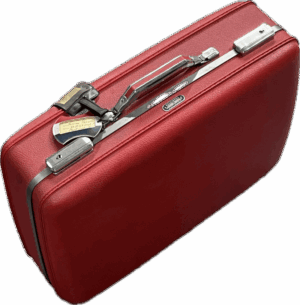 Vintage Red American Tourister Suitcase