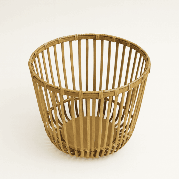 Ribbed Wicker Basket