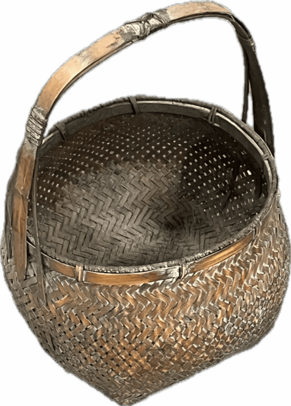 Round Woven Bamboo Basket