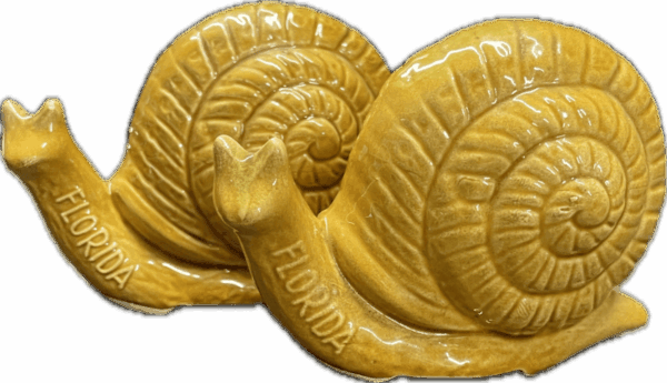 Yellow Snail Salt and Pepper Shakers