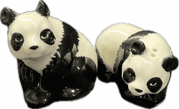 Vintage Panda Salt and Pepper Shaker Set